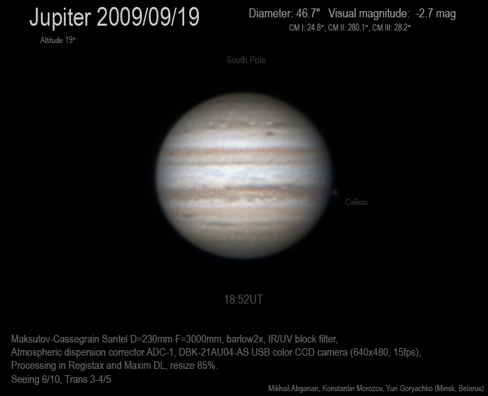 Jupiter 2009/09/19