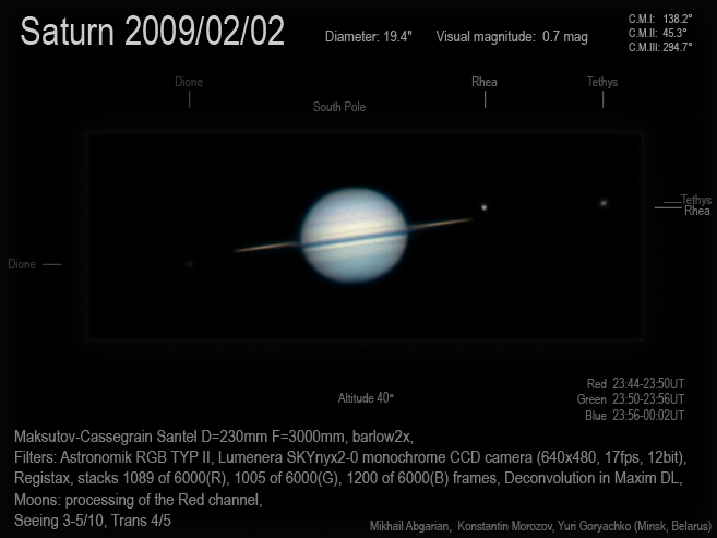 Saturn 2009/02/02 23:53UT